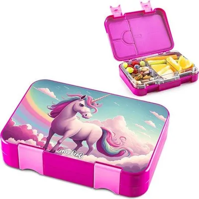 Produktbild von Famanu Bento Lunchbox 6 Fächer - Einhorn