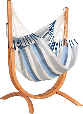 Produktbild von La Siesta Hängesessel Udine Outdoor Sea Salt -  wetterresistent mit Eucalyptus-Gestell