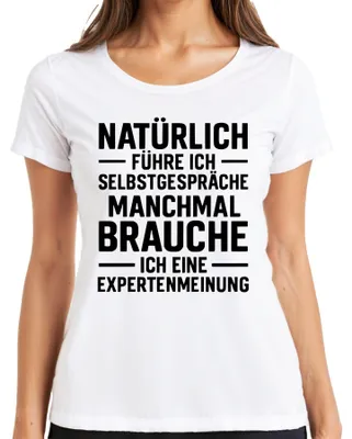 Productafbeelding van Natuurlijk, ik heb een grappig, sarcastisch dames T-shirt in het wit, maat S