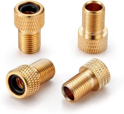 Zdjęcie produktu dla Adapter Presta - Adapter zaworu - Mosiądz - Adapter z zaworu Schrader do zaworu Presta - 4 sztuki