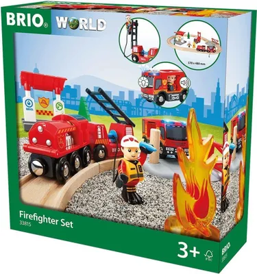 Zdjęcie produktu dla BRIO World - 33815 Zestaw kolejowy dla straży pożarnej