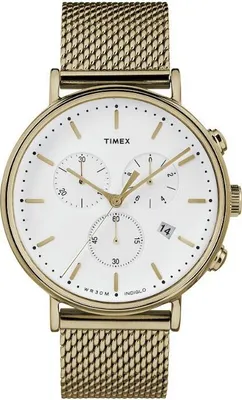Produktbild von Timex TW2R27200 Damen-Armbanduhr, Gold-Gehäuse, Metall-Armband