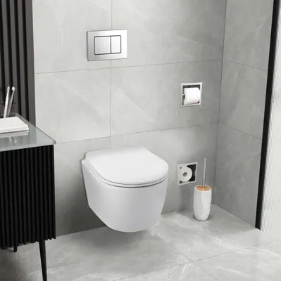 Produktbild von Balneo Hänge WC LUXA Spülrandlos 48,5×36,5×36,5 cm WC-Sitz mit Absenkautomatik weiß