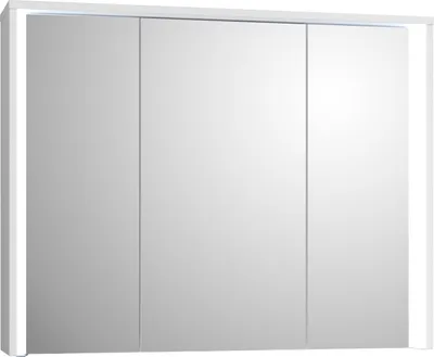 Produktbild von Badezimmerspiegelschrank >Five< LED, Steckdose, in weiß - 86x68x18cm (BxHxT)