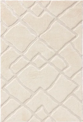Produktbild von benuta Teppich Wohnzimmer Elvy Creme 140x200 cm Wohnzimmerteppich Rechteckig Muster Kurzflor Flauschig Weich