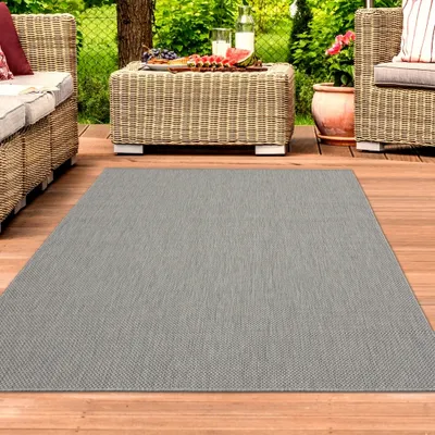 Produktbild von Teppich Modern Sisal Wintergarten grau Größe - 140 x 200 cm