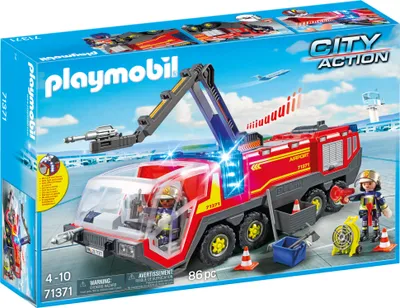 PLAYMOBIL 71371 Airport Extinguishing Vehicle With Light And Sound