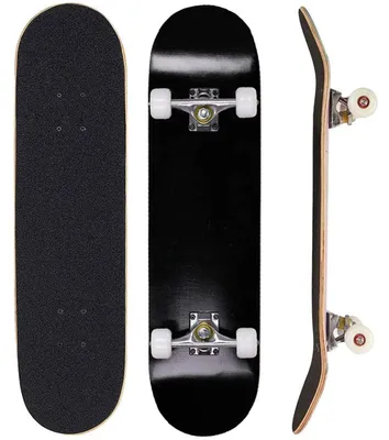 Produktbild von Skateboard für Anfänger 31 Zoll Schwarz 7-lagiges Ahornholz ABEC-7 Kugellager 100kg Tragkraft