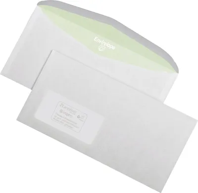 Immagine prodotto di Envirelope® 30005402 Kuvertierumschlag -114 x 229 mm, gummiert, 75 g/qm, mit Fenster, 1.000 Stück