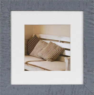 Zdjęcie produktu dla Henzo drewniana ramka Driftwood niebieska 20x20 cm z passe-partout 13x13 cm