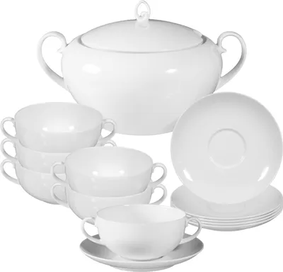 Produktbild von Seltmann Weiden Rondo/Liane Weiß Suppen-Set 13-teilig