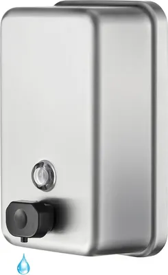 Produktbild von Manueller Wandmontierter Seifenspender aus Edelstahl für Badezimmer und Küche - Gewerblicher und Haushaltsflüssigseifenspender 500ml