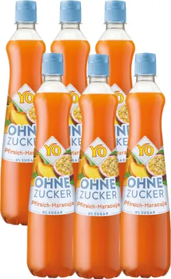 Produktbild von YO Sirup Pfirsich-Maracuja 0 % Zucker 700 ml (6er Pack)