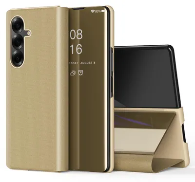 Image de Coque de protection rabattable avec miroir pour Samsung Galaxy Z Fold8 Ultra 5G, couleur or