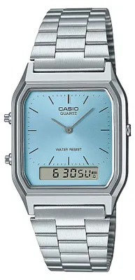 Immagine prodotto di Casio AQ-230A-2A1MQYES Orologio da polso Edgy Collection Ana-Digi acciaio/blu chiaro