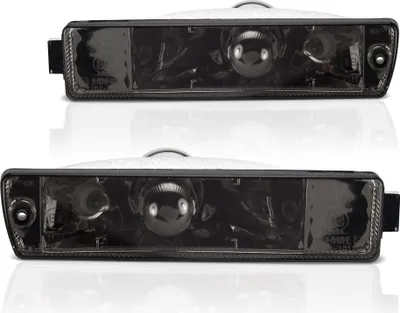 Obrázek produktu pro Přední blinkry čiré sklo BLACK s funkcí parkovacího světla pro VW Golf 2