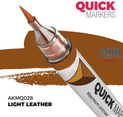 Produktbild von AK Interactive S.L. AK-MQ028 LIGHT LEATHER - QUICK MARKERS