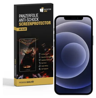 Produktbild von 2x Panzerfolie für iPhone 12 Pro Max ANTI-SCHOCK Displayfolie Schutzfolie HD KLAR