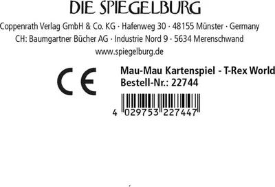 Produktbild von T-Rexworld Mau-Mau Kartenspiel