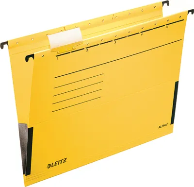 Immagine prodotto di Cartella sospesa Leitz ALPHA 19860015 A4 in cartone giallo 25 pz./confezione