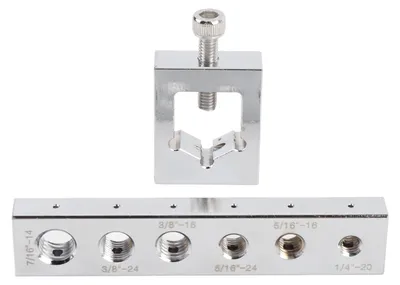 Image de Kit de perçage pour fil de sécurité, haute performance, en acier au carbone. Jeu de guides de perçage professionnel pour écrous de blocage de fil et boulons SAE, idéal pour la maintenance
