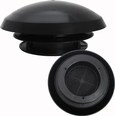 Immagine prodotto di Ventilatore da tetto a fungo zanzariera caravan camper roulotte barca nero 2 pezzi.