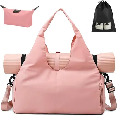 Image de Sac de sport étanche, avec compartiment à chaussures, grande capacité (45 litres), idéal pour le yoga et le Pilates