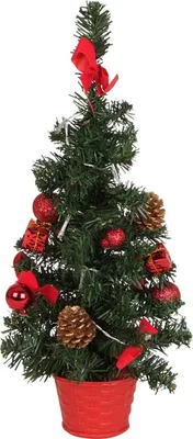 Produktbild von LED Deco vánoční stromek H=45cm 10 světelná dekorace Vánoce XMAS live TOP, barva: červená