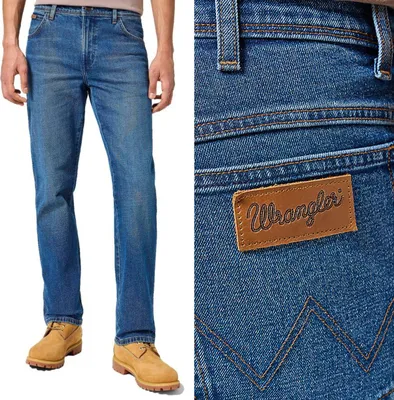 Produktbild von WRANGLER, Herren Jeanshosen, Straight fit, TEXAS, W32 L34, Blau, Jeans, baggyjeans, buggy