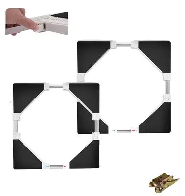 Produktbild von Waschmaschinen- und Trockner-Stapelkit, platzsparendes Design, einfache Installation, WEISS