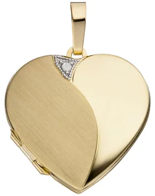 Produktbild von Medaillon Anhänger Amulett Herz zum Öffnen 585 Gold Gelbgold für Damen