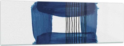 Produktbild von Bilder auf glas - Einteilig - Abstraktion Aquarell Blau - 160x50cm - Glasbilder - Wandbilder - Bilder - Wanddekoration aus Glas - Glas Bilder - Wandbild auf Glas - GAB160x50-4223