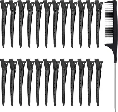 Produktbild von Famanu Haarclips aus Edelstahl - Schwarz