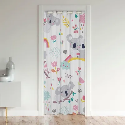 Deuropengordijn mit Koala & Regenbogen, 86x203 cm, 1 Paneel