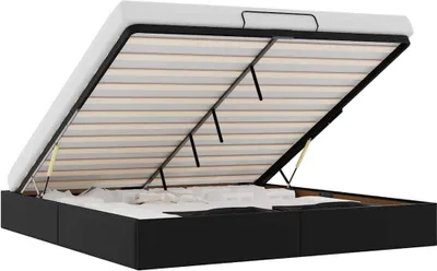 Produktbild von vidaXL Ottoman-Bett ohne Matratze Schwarz 180x200 cm Kunstleder
