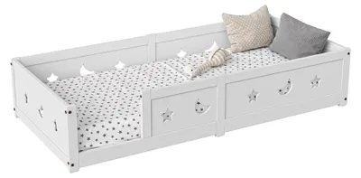 Zdjęcie produktu dla Łóżko przypodłogowe, styl Montessori, zabezpieczenia, A1, 90 x 200 cm-a