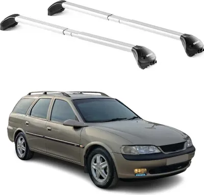 Image de Barres de toit pour Opel Vectra B Wagon 1996-2003 Gris Argenté 2 pièces ABE