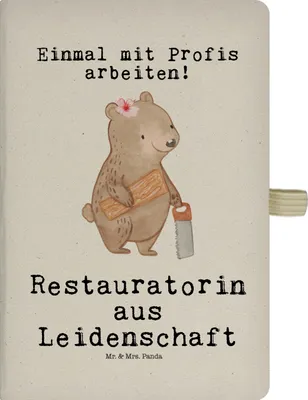 Produktbild von Mr. & Mrs. Panda notizbuch Restauratorin Leidenschaft - Transparent - Geschenk, Kladde, Tagebuch, Adressbuch, Hardcover A4, Jubiläum, kariert