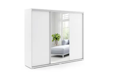 Zdjęcie produktu dla Szafa A25 biała z drzwiami przesuwnymi – 250 x 62 x 245 cm