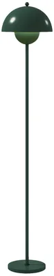 Immagine prodotto di Lampada da terra con paralume rotondo e interruttore a pedale | Colore: Verde | Dimensioni: 30x30x155 cm