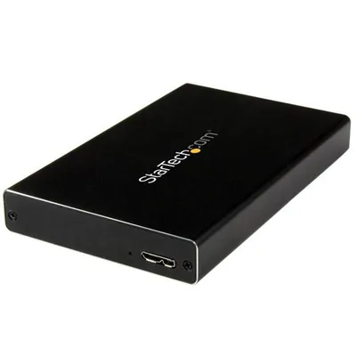 Immagine prodotto di StarTech.com Custodia per disco rigido USB 3.0 da 2,5 pollici SATA III o IDE con UASP - Custodia esterna per SSD / HDD - Custodia per HDD / SSD - 2,5 pollici - IDE - Parallel ATA - SATA - Serial ATA II - Serial ATA III - 6 Gbit/s - Porta USB - Nero