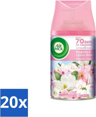 Immagine prodotto di Air Wick - Ricarica deodorante per ambienti - Magnolia e fiori di ciliegio - Spray automatico - 250 ml - Value Pack - 20 pezzi