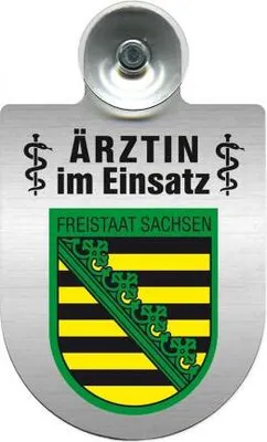 Produktbild von Einsatzschild Windschutzscheibe incl. Saugnapf - Ärztin im Einsatz - 309479 Color - Region Freistaat Sachsen