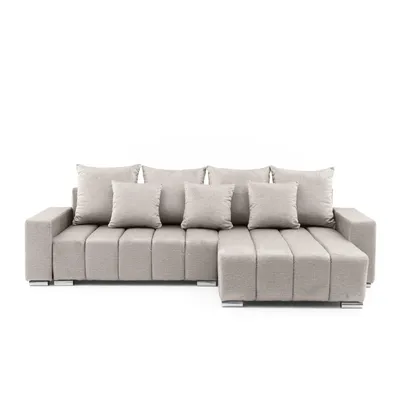 Produktbild von MUFFO Ecksofa PIANO L-Form Rechts mit Schlaffunktion 137x234 Velours Beige