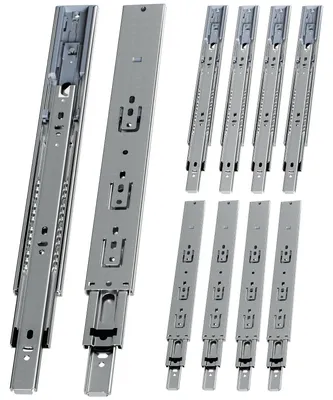 Produktbild von Eikuavons 5 Paar Schubladenschienen 350 mm mit Dämpfung, Vollauszug 3-teilig, leise kugelgelagerte Auszüge für Möbel und Schubladen