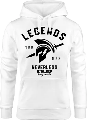 Produktbild von Kapuzenpullover Damen Sparta Gym Athletics Sport Fitness Kapuzen-Pullover Neverless® weiß M