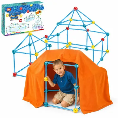 Obrázok produktu pre Stavebná sada Woopie Big Blocks – stan, slamky, rúrky, 128 ks