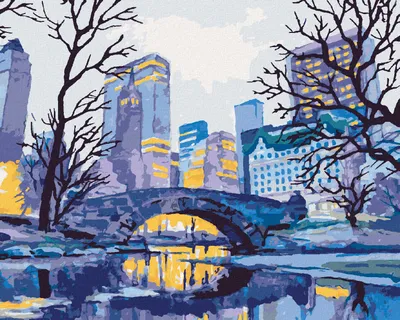 Produktbild von Zuty - Malen nach Zahlen - BRÜCKE IN NEW YORK, 40x50 cm, mit Keilrahmen (bereits gespannt)