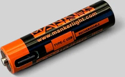 Produktbild von Manker AkkuTyp 10440 300 mAh mit USB-C Ladeanschluss wie Micro AAA Batterie