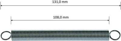 Produktbild von Auspufffeder für Auspuffhalter, 131mm lang